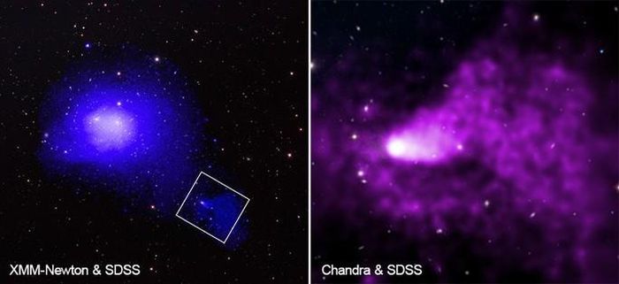 NASA chụp được 'quái vật' khủng khiếp nhất vũ trụ, nuốt cả cụm thiên hà