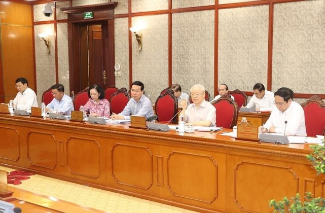 3 min 58 641x420 - Tổng Bí thư Nguyễn Phú Trọng chủ trì cuộc họp Bộ Chính trị, Ban Bí thư