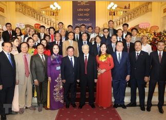 Tổng Bí thư dự lễ kỷ niệm 75 năm Ngày thành lập Liên hiệp các Hội VHNT