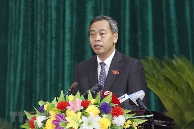 Ph&oacute; B&iacute; thư thường trực Tỉnh ủy, Chủ tịch Hội đồng Nh&acirc;n d&acirc;n tỉnh Nguyễn Đăng Quang ph&aacute;t biểu khai mạc.