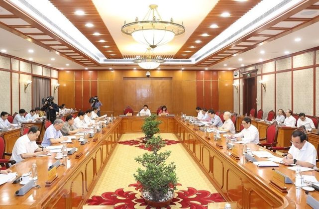 7 min 32 641x420 - Tổng Bí thư Nguyễn Phú Trọng chủ trì cuộc họp Bộ Chính trị, Ban Bí thư