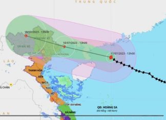 Bão số 1 giật cấp 15 di chuyển nhanh, đang cách Móng Cái 480 km
