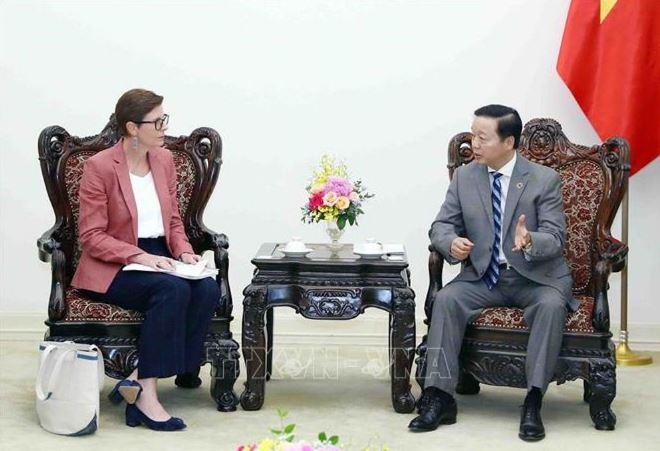 Phó Thủ tướng Trần Hồng Hà tiếp bà Angela Pratt, Trưởng Đại diện Tổ chức Y tế Thế giới tại Việt Nam.