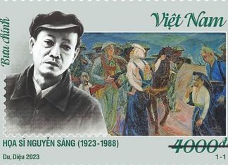 Ra mắt bộ tem kỷ niệm 100 năm sinh họa sĩ Nguyễn Sáng Ra mắt bộ tem kỷ niệm 100 năm sinh họa sĩ Nguyễn Sáng