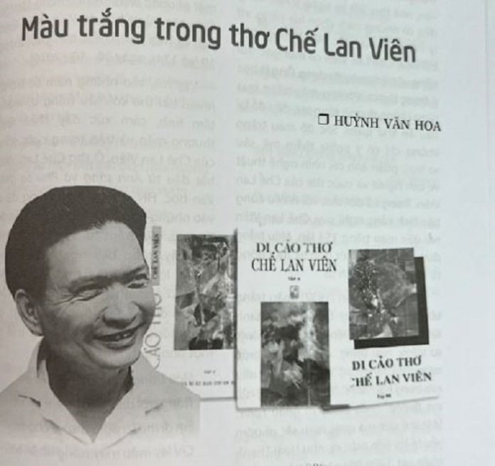 Màu trắng trong thơ Chế Lan Viên - Tác giả: Tiến sĩ Huỳnh Văn Hoa