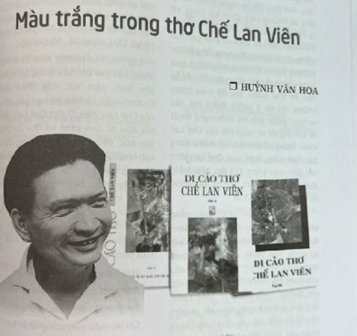 Màu trắng trong thơ Chế Lan Viên - Tác giả: Tiến sĩ Huỳnh Văn Hoa Màu trắng trong thơ Chế Lan Viên - Tác giả: Tiến sĩ Huỳnh Văn Hoa