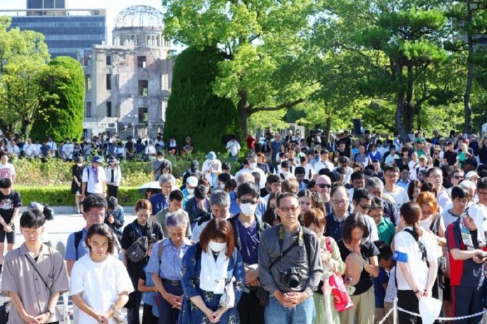 Nhật Bản tưởng niệm 78 năm ngày Mỹ ném bom nguyên tử xuống Hiroshima Nhật Bản tưởng niệm 78 năm ngày Mỹ ném bom nguyên tử xuống Hiroshima