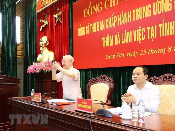 7 min 33 560x420 - Tổng Bí thư thăm, làm việc với Đảng bộ, chính quyền tỉnh Lạng Sơn