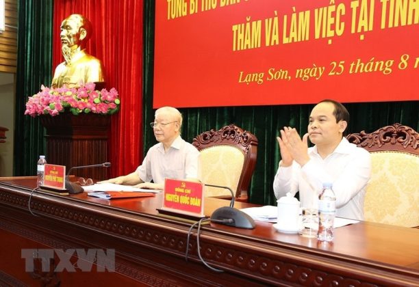 8 min 27 612x420 - Tổng Bí thư thăm, làm việc với Đảng bộ, chính quyền tỉnh Lạng Sơn