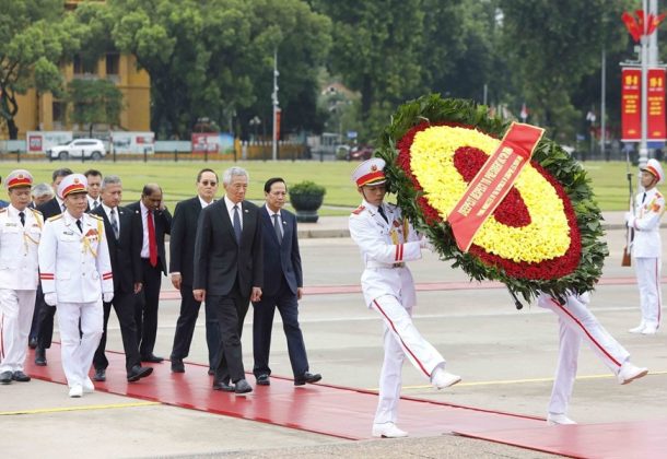 9 min 24 610x420 - Thủ tướng Phạm Minh Chính chủ trì lễ đón Thủ tướng Singapore