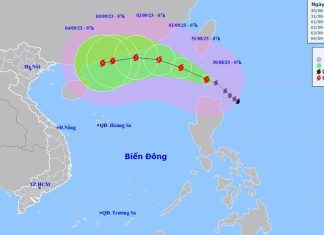 Bão Saola mạnh thêm, đạt cấp 15-16