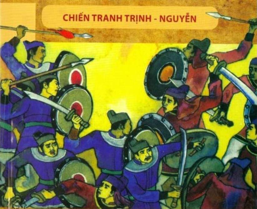 Hình minh họa ngoài bìa sách Lịch sử Việt Nam bằng tranh Tập 44: Chiến Tranh Trịnh - Nguyễn (NXB Trẻ).