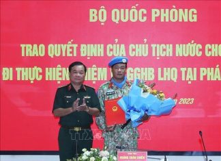 Quyết tâm hoàn thành xuất sắc nhiệm vụ gìn giữ hòa bình Liên hợp quốc Quyết tâm hoàn thành xuất sắc nhiệm vụ gìn giữ hòa bình Liên hợp quốc