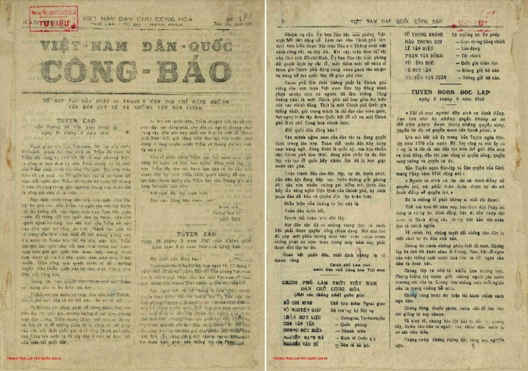 Tuyên cáo thành lập Chính phủ Lâm thời Việt Nam Dân chủ Cộng hòa
