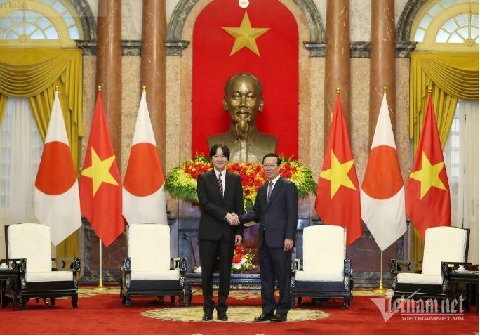 Chu tich nuoc Vo Van Thuong va Hoang Thai tu Nhat Ban min - Chủ tịch nước: Quan hệ Việt Nam - Nhật Bản đầy đủ cơ sở để nâng lên tầm cao mới