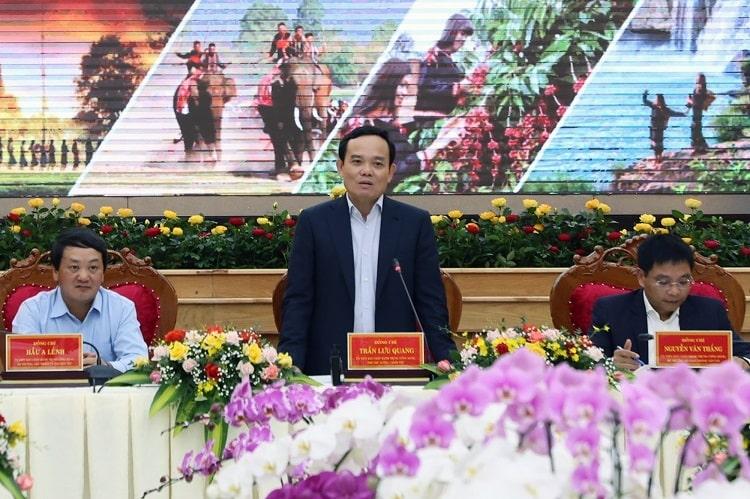 Pho Thu tuong Tran Luu Quang chu tri Hoi nghi min - Phó Thủ tướng: Tập trung nguồn lực phát triển cao tốc để kết nối toàn Tây Nguyên