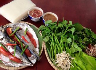 Hấp dẫn món cá nục cuốn bánh tráng Đà Nẵng