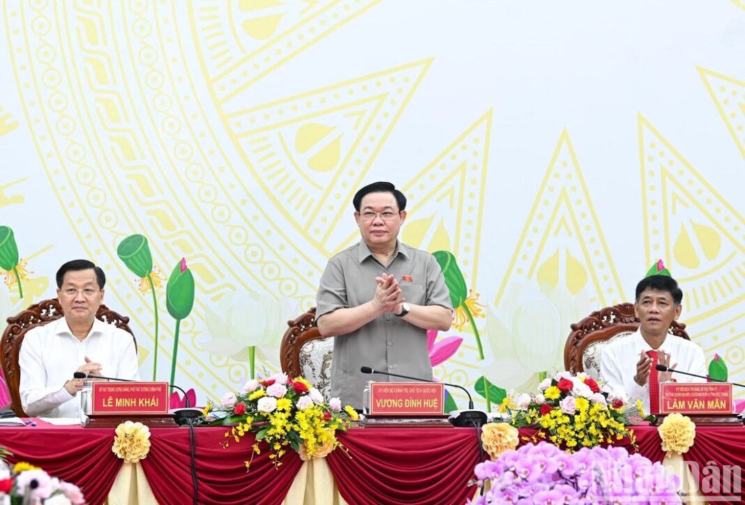 Chủ tịch Quốc hội Vương Đình Huệ dự Hội nghị công bố quy hoạch tỉnh Sóc Trăng