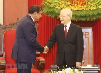 Tổng Bí thư tiếp Trưởng Ban Đối ngoại TW Đảng Nhân dân Campuchia
