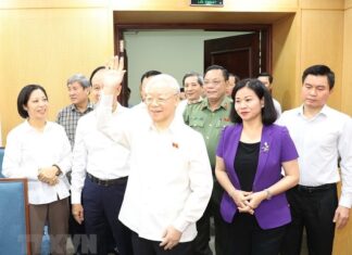 Tổng Bí thư Nguyễn Phú Trọng tiếp xúc cử tri thành phố Hà Nội
