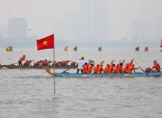 Sôi động Giải Bơi chải Thuyền Rồng Hà Nội mở rộng năm 2023 Sôi động Giải Bơi chải Thuyền Rồng Hà Nội mở rộng năm 2023