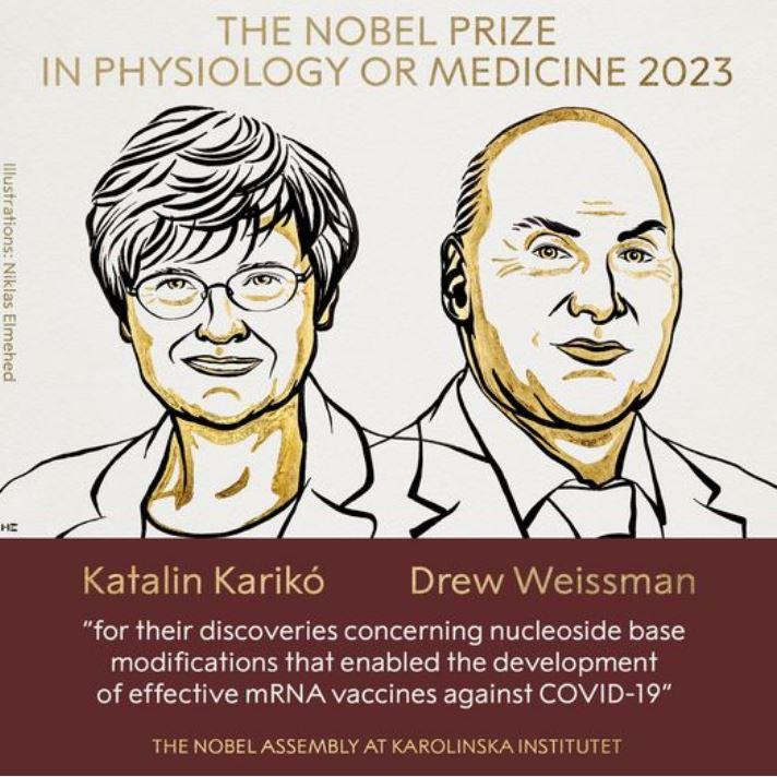 Hai nha khoa hoc Katalin Kariko va Drew Weissman min - Đường đến Nobel 2023 của những 'người hùng khoa học'