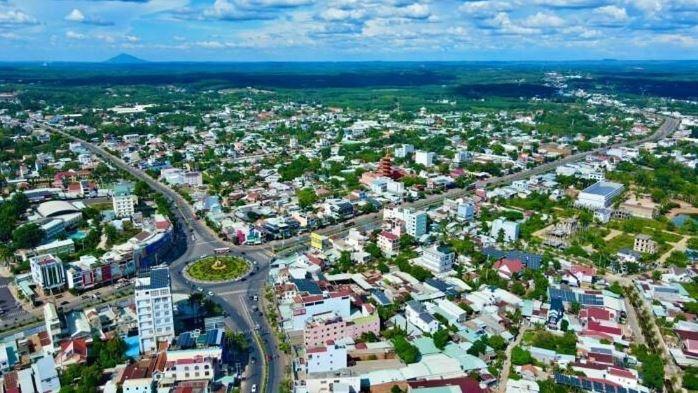 Một góc TP Đồng Xoài, tỉnh Bình Phước hiện nay.