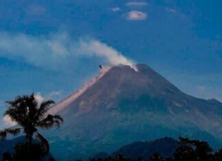 Indonesia: Núi lửa Ibu phun tro bụi dày đặc, thổi tro bụi nóng lan xa