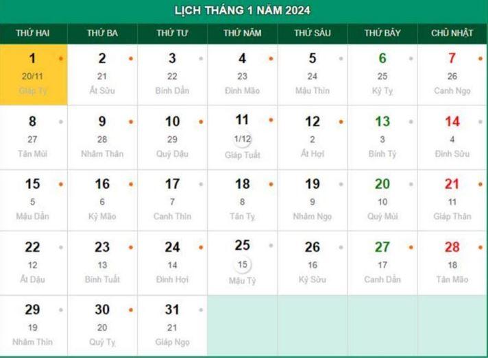 Tet Duong lich 2024 duoc nghi may ngay min - Tết Dương lịch 2024 được nghỉ mấy ngày?