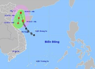 Thời tiết ngày 19/10: Bão số 5 sức gió giật cấp 10, di chuyển theo hướng Bắc Tây Bắc