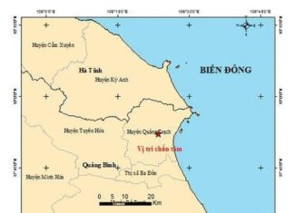 Động đất 4.0 độ ở Quảng Bình gây rung lắc mạnh