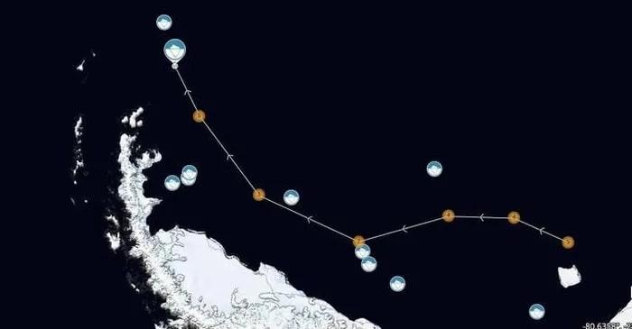 tang bang A23a khong lo 2 min - Tảng băng trôi lớn nhất thế giới bắt đầu 'lang thang'