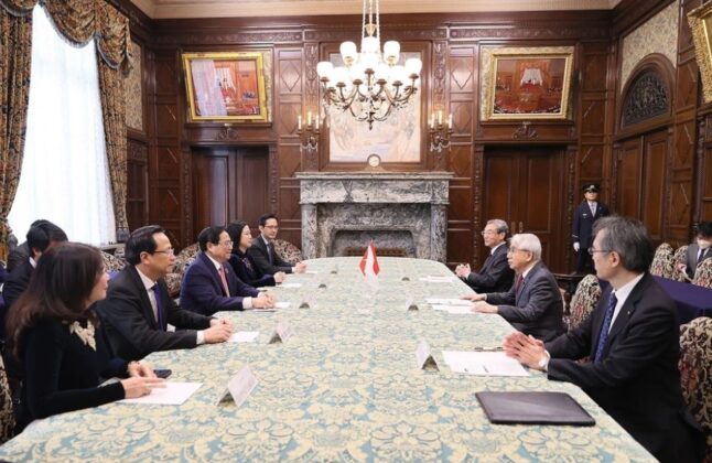 1 min 54 646x420 - Thủ tướng Phạm Minh Chính gặp Chủ tịch Thượng viện, Chủ tịch Hạ viện Nhật Bản