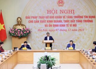 Thủ tướng chủ trì hội nghị gỡ khó tăng trưởng tín dụng cho sản xuất kinh doanh