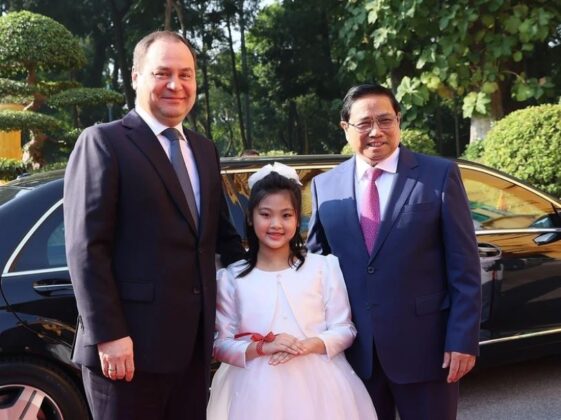 3 min 25 561x420 - Thủ tướng Phạm Minh Chính đón và hội đàm với Thủ tướng Belarus
