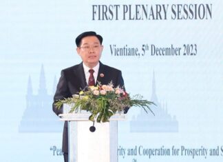 Chủ tịch Quốc hội dự Phiên toàn thể thứ nhất Hội nghị Cấp cao Quốc hội CLV Chủ tịch Quốc hội dự Phiên toàn thể thứ nhất Hội nghị Cấp cao Quốc hội CLV