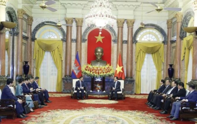 5 min 37 665x420 - Chủ tịch nước Võ Văn Thưởng tiếp Thủ tướng Campuchia Hun Manet
