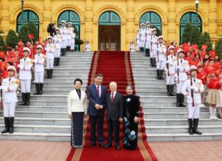 Lễ đón Tổng Bí thư, Chủ tịch nước Trung Quốc thăm cấp Nhà nước tới Việt Nam