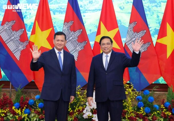 9 min 17 607x420 - Thủ tướng Phạm Minh Chính chủ trì lễ đón và hội đàm với Thủ tướng Campuchia