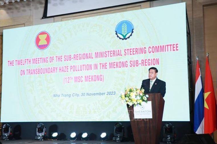 Hoi nghi cap Bo truong min - Hội nghị cấp Bộ trưởng các nước tiểu vùng sông Mê Công về kiểm soát ô nhiễm khói mù xuyên biên giới