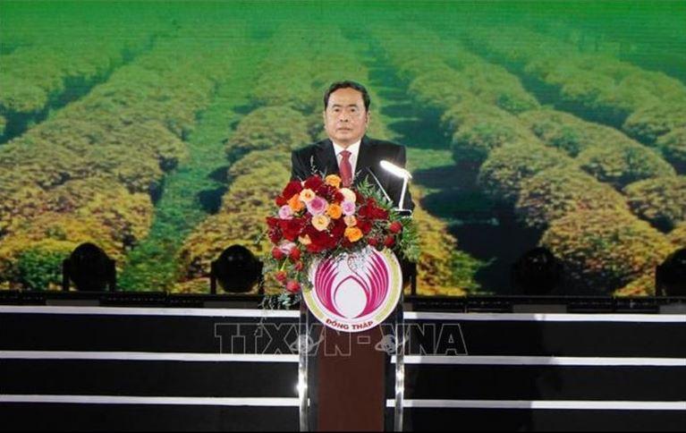 Ủy viên Bộ Chính trị, Phó Chủ tịch Thường trực Quốc hội Trần Thanh Mẫn dự và phát biểu tại lễ khai mạc.