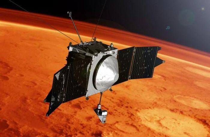 Tau tham hiem Sao Hoa MAVEN cua NASA - Sao Hỏa bị tấn công, 'vỏ' phồng to gấp 3 lần