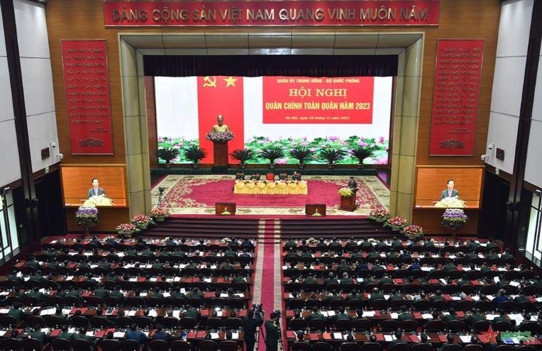 bai phat bieu cua ctn h2 min - Bài phát biểu của Chủ tịch nước Võ Văn Thưởng tại Hội nghị quân chính toàn quân năm 2023