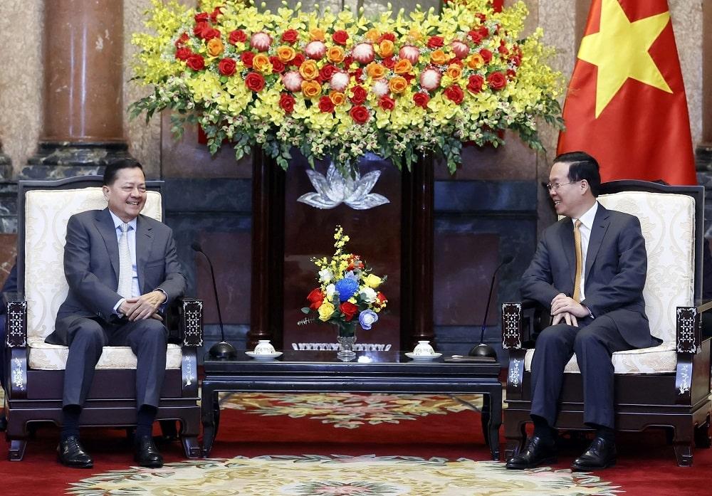Chủ tịch nước Võ Văn Thưởng tiếp Phó Thủ tướng Chính phủ Hoàng gia Campuchia Neth Savoeun.