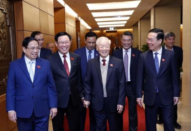 Tổng B&iacute; thư Nguyễn Ph&uacute; Trọng đến dự phi&ecirc;n khai mạc Kỳ họp bất thường lần thứ 5, Quốc hội kh&oacute;a XV.