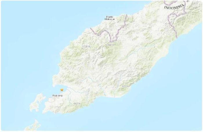 Vi tri xay ra tran dong dat o Indonesia - Một trận động đất độ lớn 5,1 ngoài khơi Indonesia