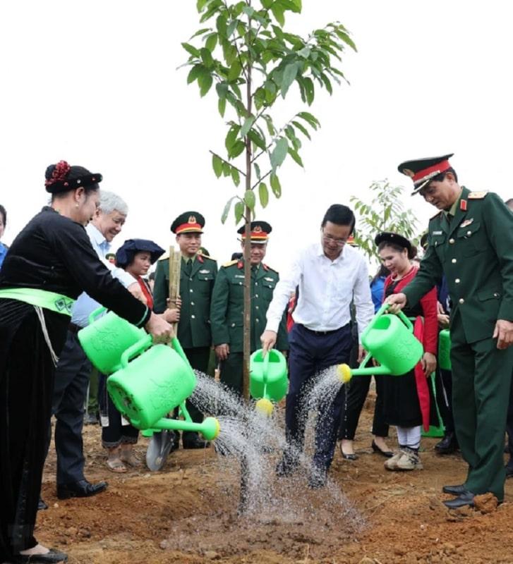 Chu tich nuoc phat dong Tet trong cay 2 min - Chủ tịch nước phát động Tết trồng cây “Đời đời nhớ ơn Bác Hồ” tại Tuyên Quang