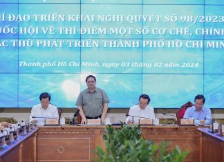 Thủ tướng làm việc về cơ chế, chính sách đặc thù phát triển TP Hồ Chí Minh