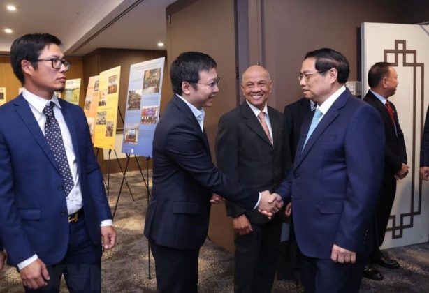 1 min 11 614x420 - Thủ tướng Phạm Minh Chính gặp Hội doanh nghiệp Việt Nam tại Australia