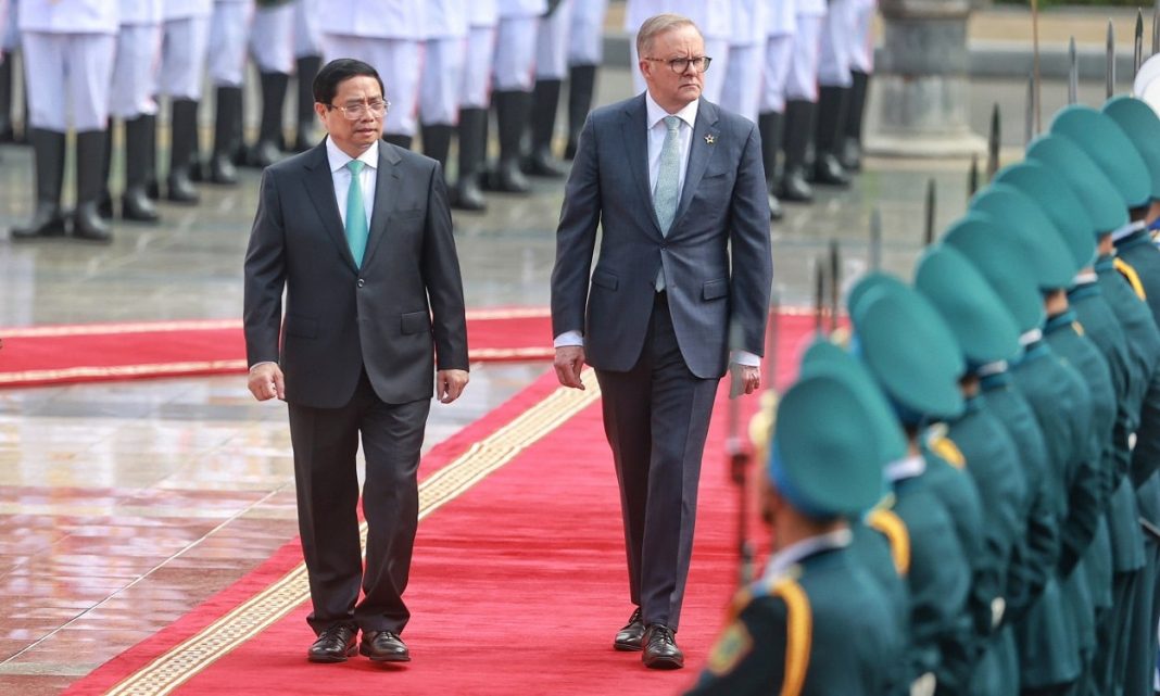 Lễ đón Thủ tướng Phạm Minh Chính thăm chính thức Australia